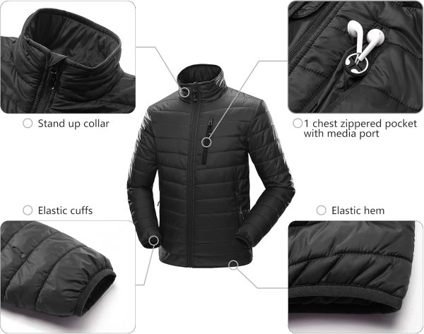 33,000ft Men's Puffer Jacket Lightweight Packable Winter Jacket - Image 6