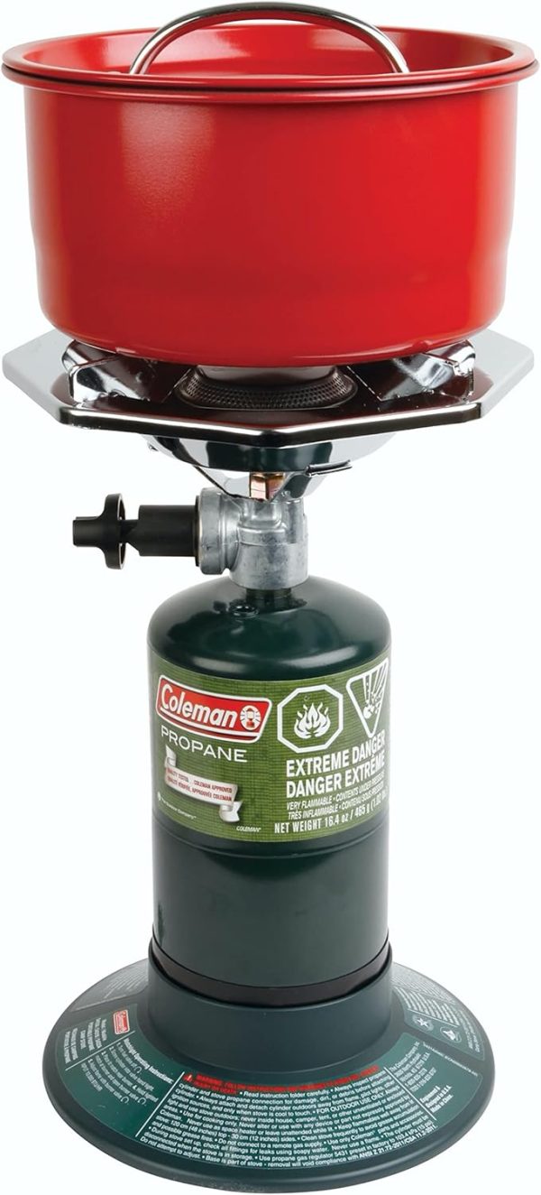 Bottletop Propane Camping Stove, Portable 1-Burner Adjustable Stove with Wind Baffles, Pressure Regulator, and 10,000 BTUs of Power; Great for Camping, Hiking, Backpacking, & More - Image 7