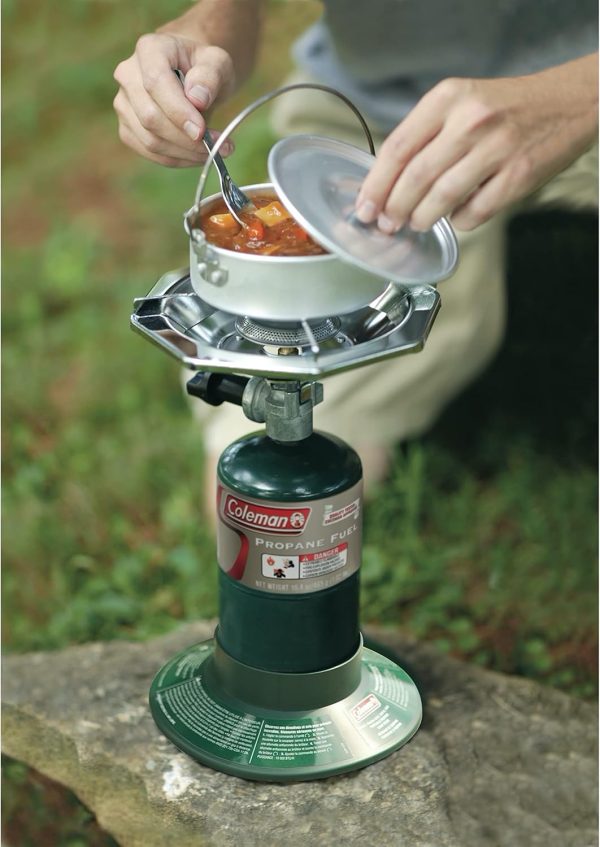 Bottletop Propane Camping Stove, Portable 1-Burner Adjustable Stove with Wind Baffles, Pressure Regulator, and 10,000 BTUs of Power; Great for Camping, Hiking, Backpacking, & More - Image 8