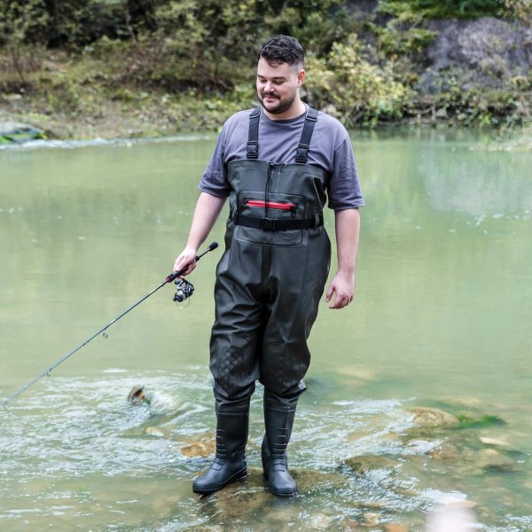 Fishing Waders for Men with Boots, Chest Waders, PVC Waterproof Waders for Hunting - Image 4