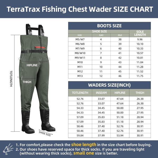 Fishing Waders for Men with Boots, Chest Waders, PVC Waterproof Waders for Hunting - Image 6