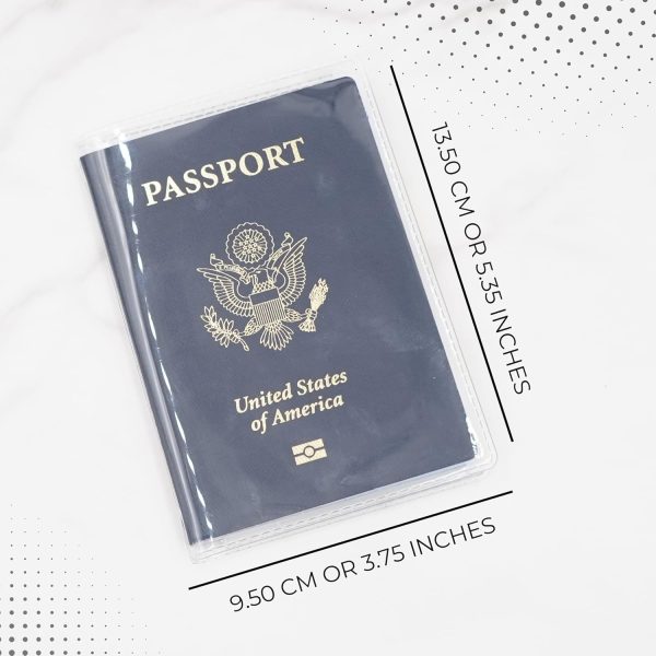 Pack of 6 Clear Passport Cover, Clear Passport Case with Travel Document & Credit Card Organizer, Waterproof Passport Holder for Travel, Made with Heavy Duty Plastic for US Passports - Image 8